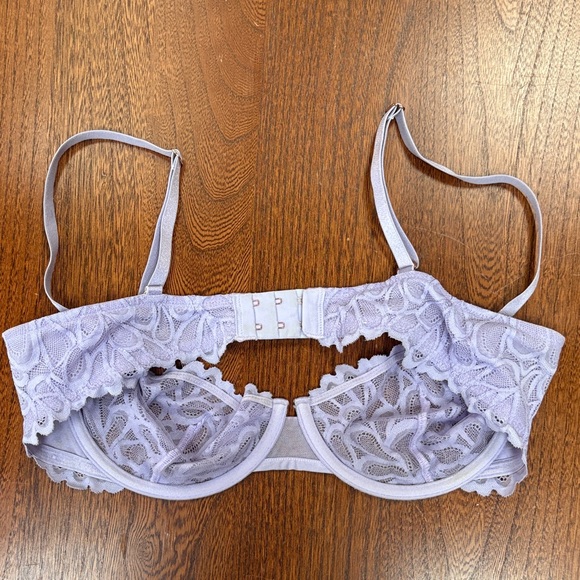 Savage X Fenty Lavender Lace Unlined Underwire Lace Bra 38C - Picture 9 of 9